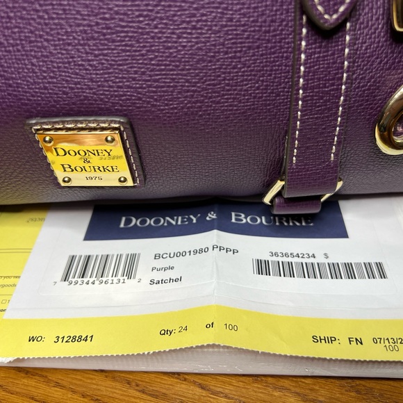 Dooney & Bourke Purple Small Satchel - Picture 2 of 10
